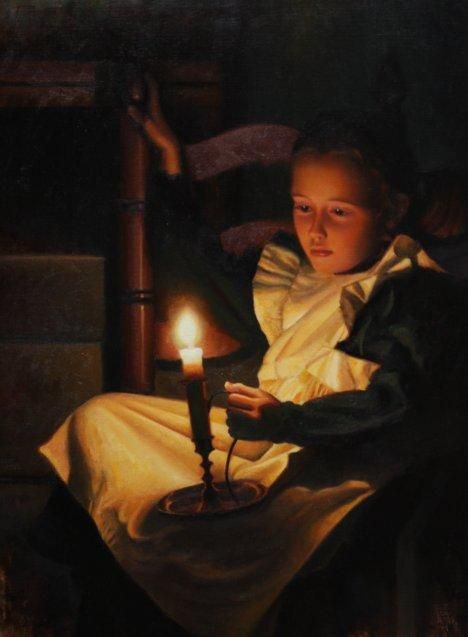 Candlelight by Timothy C Tyler American Gallery, American Painters, Painting Competition, Illumination Art, Art Children, Art Sites, Moments In Time, Caravaggio, Candle Light