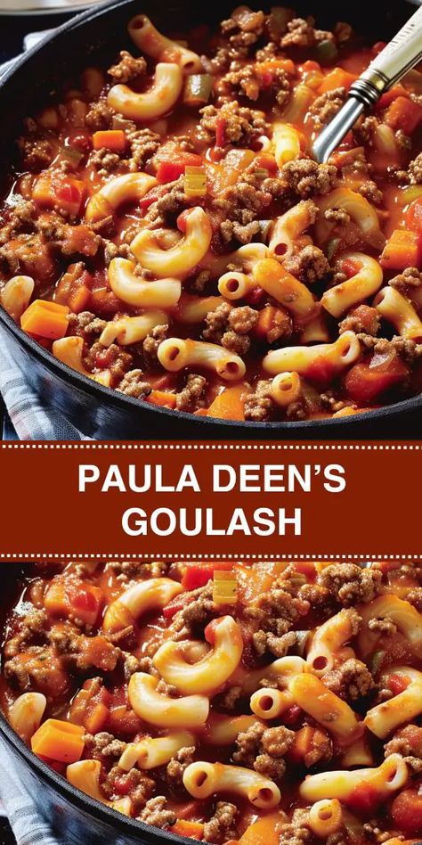 Discover Paula Deen's Classic Goulash Recipe, the perfect one-pot meal for busy weeknights. This easy and delicious recipe features lean ground beef, tender elbow macaroni, and a flavorful tomato sauce seasoned with Italian spices. Ideal Classic Goulash Recipe, Elbow Macaroni Recipes, Classic Goulash, Best Goulash Recipes, Beef Recipes Easy Dinners, Beef Pasta Recipes, Goulash Recipe, Ground Beef Pasta, Macaroni Recipes