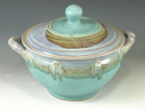 Casseroles (Two Quart)- turquoise Great wedding gift - wheel thrown stoneware pottery Stamped Clay, Turquoise Glaze, Organic Ceramics, Wheel Thrown Pottery, Great Wedding Gifts, Ceramics Pottery Art, Pottery Wheel, Stoneware Pottery, Casserole Dish