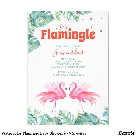 Flamingo Birthday Party Invitations, Twins Birthday Party, Flamingo Themed Party, Watercolor Flamingo, Flamingo Baby Shower, Twin Birthday Parties, Flamingo Birthday Party, Summer Party Invitations, Twins Birthday