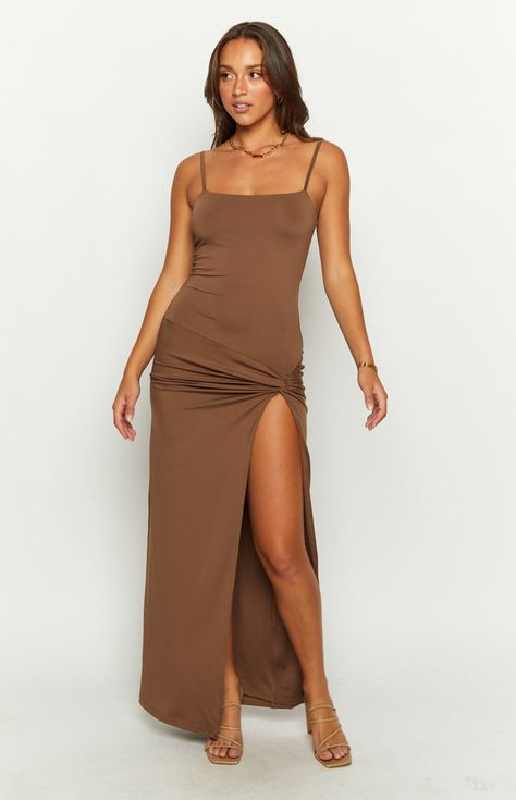 Brown Maxi Dress, Brown Maxi Dresses, Prom Midi Dress, 60's Dress, Summer Playsuit, Semi Formal Dresses, Body Con Dress, Strapless Tops, Long Crop Top