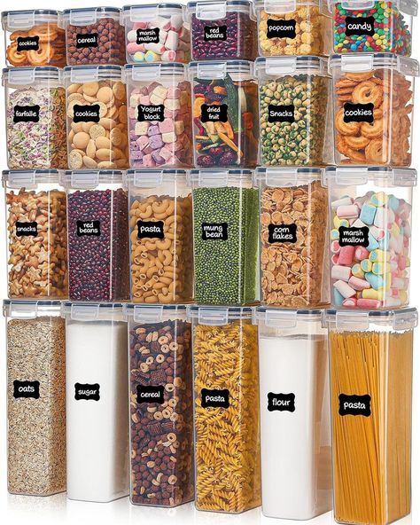 Optimize your pantry with Vtopmart Airtight Food Storage Containers ✨ Say goodbye to stale snacks and hello to hassle-free storage. 🥫🔒 #Vtopmart #FoodStorage #OrganizationGoals #KitchenEssentials #PantryOrganization #AirtightContainers #MealPrep #HomeOrganization #KitchenStorage Airtight Food Storage, Airtight Food Storage Containers, Airtight Containers, Pantry Organization, Food Storage Containers, Kitchen Essentials, Say Goodbye, Storage Containers, Kitchen Storage