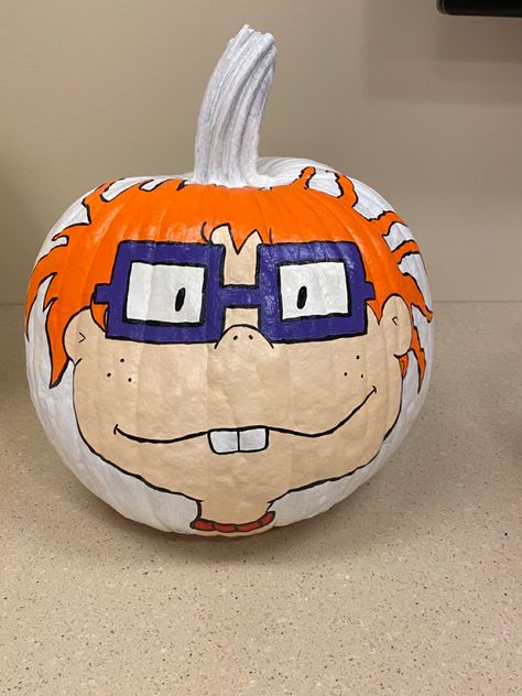 Rugrats Chuckie, Creative Pumpkin Painting, Creative Pumpkins, Pumpkin Painting, Painted Pumpkins, Halloween Haunt, Halloween Ideas, Piggy Bank, Halloween Crafts