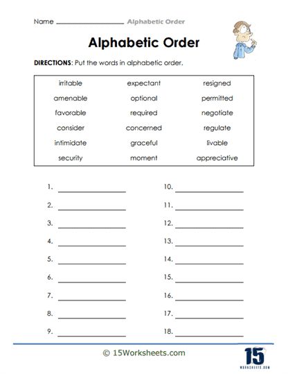 Place in Places Worksheet - 15 Worksheets.com Alphabet Order Worksheets, Alphabetical Order Worksheets, Math Coloring Worksheets, Holiday Science, Kindergarten Social Studies, Math Coloring, Preschool Letters, Alphabetical Order, Preschool At Home