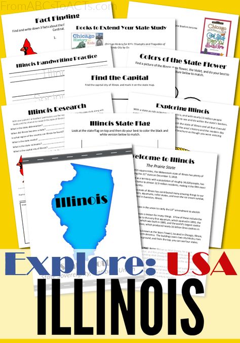 Morning road trippers! We're excited to be hitting the road again this week on our journey across America!  Illinois, here we come! While some may think th Basket Themes, Homeschool Units, Morning Basket, Geography Activities, 4th Grade Social Studies, Social Studies Unit, Homeschool Social Studies, We Back, Abc Order