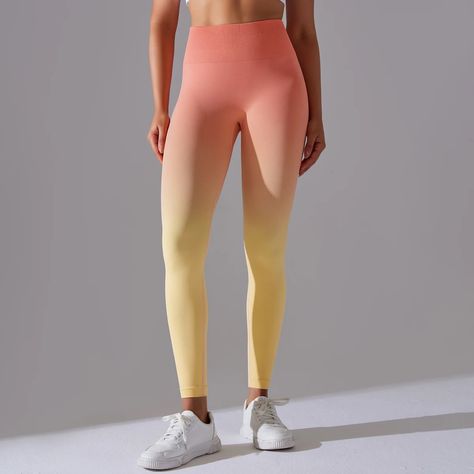 🌈 Brighten Up Your Weekend with Our Ombre Seamless High-Waist Leggings! 🌈 Say hello to vibrant colors and unmatched comfort! Our Women's Ombre Seamless High-Waist Leggings are here to add a splash of color to your workout wardrobe!😍 ✨ Features You'll Love: 🌟High-Waist Support: Stay confident and secure with optimal coverage. 🌟Seamless Comfort: Move freely without any chafing or discomfort. 🌟Four-Way Stretch: Enjoy flexibility and a flattering fit that moves with you. 🌟Breathable & Moisture... Neon Leggings, Yoga Bra Tops, Yoga Pants With Pockets, Running Shorts Men, Ombre Design, Workout Wardrobe, Running Tank Tops, Sport Leggings, Red Leggings