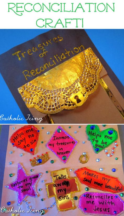 Craft for First Reconciliation. Actually good for all the time because we should all be taking our kids to Confession regularly! :-) Reconciliation Catholic, Catechism Crafts, First Reconciliation, Catholic Kids Crafts, Catholic Kids Activities, Religion Activities, Catholic Sacraments, Kids Faith, Catholic Homeschool