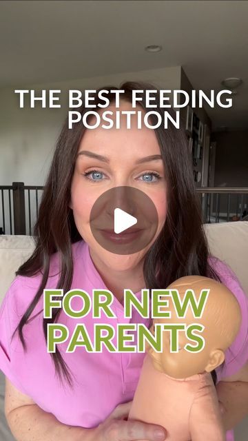 ✨ Tina B, BSN, RN, PNC(C)✨ on Instagram: "I know a lot of new parents default to the cradle hold while learning how to breastfeed their newborn but this breastfeeding tip on an easier position will likely make getting the hang of breastfeeding way more manageable! #breastfeedingtips #breastfeedingsupport  #lactationsupport #newmom #breastfeeding #pregnancygram" How To Hold Newborn Baby, Newborn Facts Tips, Newborn Breastfeeding Tips, Breastfeeding Positions Newborn, How To Wean Baby From Breastfeeding, How Long To Breastfeed Newborn, How To Breastfeed, How To Get A Good Latch Breastfeeding, Deep Latch Breastfeeding Tips