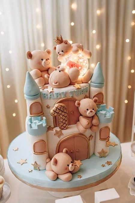 Sunday Sweets, Cakes Cute, Idee Babyshower, Cake Wrecks, Teddy Bear Cakes, Creative Birthday Cakes, Beautiful Birthday Cakes, Baby Birthday Cakes, Baby Cakes