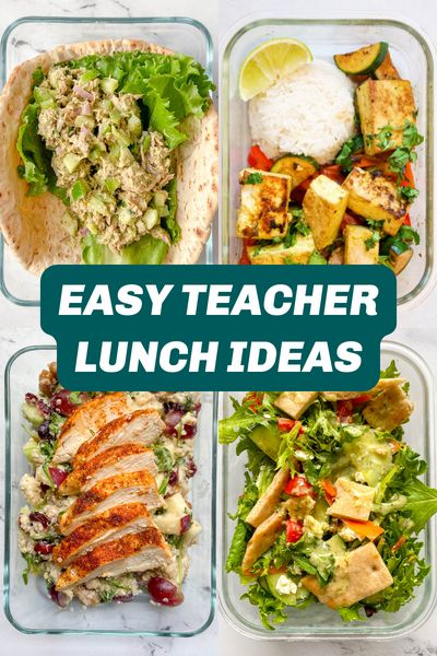 Back To School Lunches For Teachers, Teacher Lunch Ideas, Easy Vegetable Lasagna, Veggie Hummus Wrap, Teacher Lunch, Lunch Sandwiches, Teacher Lunches, Tomato Soup Homemade, Chicken Enchiladas Easy