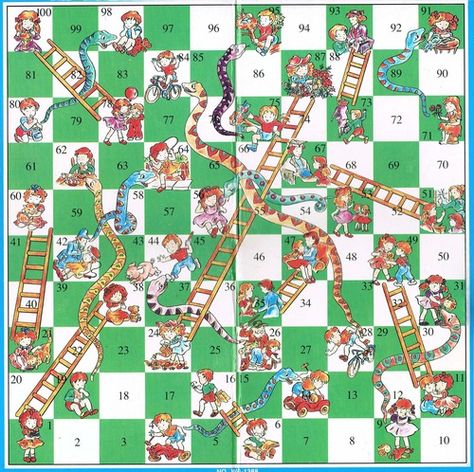 SPEARS Snakes and Ladders | Image | BoardGameGeek Snakes And Ladders Template, Snakes And Ladders Printable, Snap Cubes Activities, Cute Morning Quotes, Chutes And Ladders, Kids Preschool Learning, Ladders Game, Printable Board Games, American Girl Doll Furniture