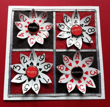 Cute, smart, fancy DIY ideas and projeccts to have some fun Altered Playing Cards, Playing Card Crafts, Diy Playing Cards, Old Greeting Cards, Playing Cards Art, Playing Cards Design, Art Carte, Christmas Card Crafts, Card Crafts