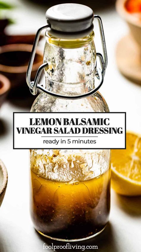 Balsamic Vinaigrette Dressing Recipe, Balsamic Vinegarette, Lemon Salad Dressings, Balsamic Dressing Recipe, Balsamic Vinaigrette Salad, Vinaigrette Dressing Recipe, Balsamic Vinaigrette Recipe, Vinegar Salad Dressing, Salad With Balsamic Dressing