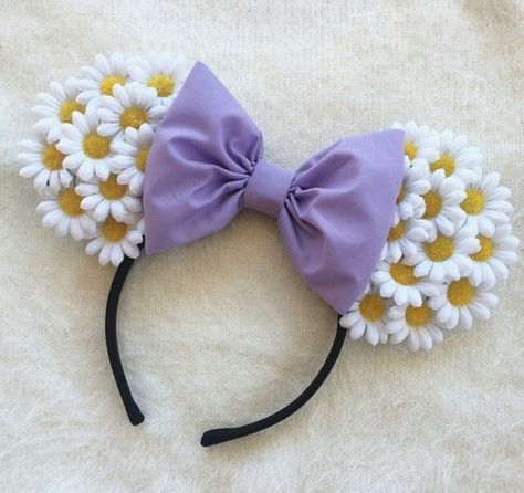 Daisy Duck ears Mouse Headband, Diy Disney Ears, Diy Mickey Ears, Disney Mouse Ears, Minnie Mouse Headband, Disney Headbands, Disney Mickey Ears, Florida Orlando, Disney Mouse