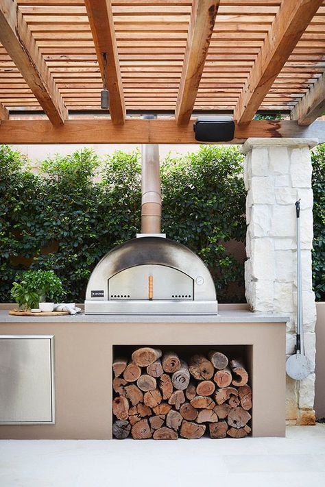 Zoysia Lawn, Street Reference, Pizza Oven Outdoor Kitchen, Sydney Gardens, Terrace Roof, Rusted Steel, Homes To Love, Outdoor Pizza Oven, Outdoor Living Rooms