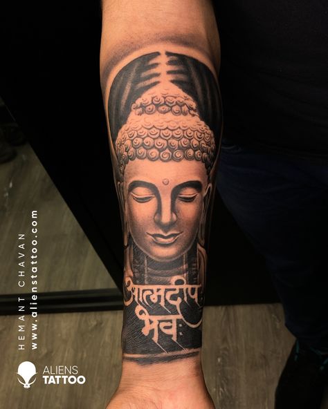 Lord Buddha Tattoo, Buddhism Tattoo, Camera Tattoos, Mantra Tattoo, Chakra Tattoo, Buddhist Tattoo, Buddha Tattoo Design, Buddha Tattoos, Buddha Tattoo