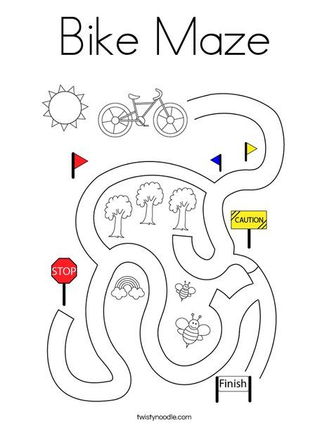 Bycicle Craft For Preschool, Bycicle Activities For Preschool, Bike Safety Activities For Preschoolers, Maze Anak Tk, Bike Safety Activities, Summer Lesson Plans, Summer Math Activities, Bicycle Crafts, Preschool Worksheets Free Printables