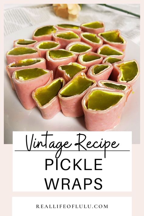 These Pickle Wraps are a quick and irresistible snack that’s perfect for holiday gatherings! Creamy, tangy, and wrapped in savory ham, they’re easy to prep and always a crowd-pleaser. They're great Game Day appetizers, Thanksgiving appetizers, and holiday appetizers. Pickle Appetizers Easy, Pickles In A Blanket, Pregnant Pickles, Pickle Cream Cheese Roll Ups, Thanksgiving Day Snacks, Appetizer Wraps, Pickle Wraps, Pickle Appetizers, Appetizers Thanksgiving