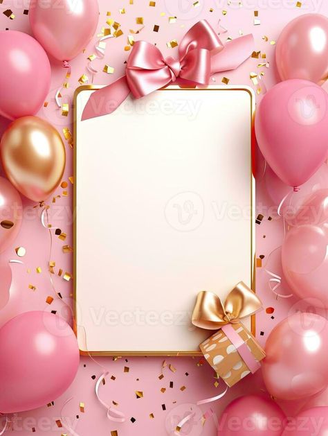 AI generated Gold frame with pink balloon AI Generative Birthday Frame Png, Pink Ballon, Bday Background, Bike Logos Design, Gifs Instagram, Images Design, Happy Birthday Frame, Search By Image, Birthday Flyer