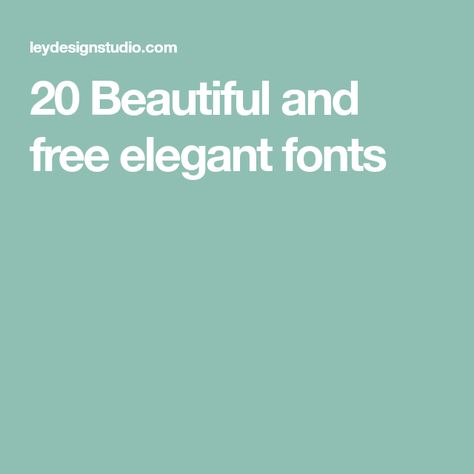 20 Beautiful and free elegant fonts Design Social Media, Elegant Font, Social Media Graphics, Logo Design, Social Media, Media, Design