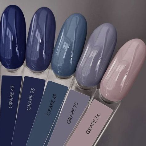 Different Nail Color Ideas, Gel Color Nails Design, Nails Only One Color, Unique Nail Color Ideas, Blue Nail Ideas 2024, Nails Inspiration One Color, Gel Nails One Color, One Colored Nails, Short Gel Nails Winter Simple