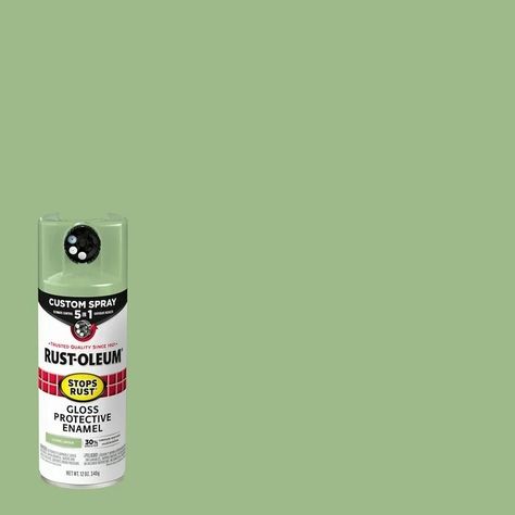 Laurel Green, Rust-Oleum Stops Rust Custom Sprays 5 in 1 Gloss Spray Paint- 12 oz, 384753 - Walmart.com Spray Paint Tips, Pink Spray Paint, Green Spray Paint, Laurel Green, Spray Paint Cans, Green Paint Colors, Rust Oleum, Gloss Paint, Paint Brands