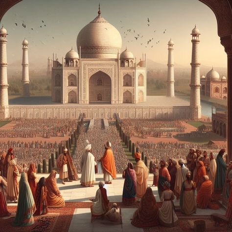 Arabian Palace Fantasy Art, Arabian Palace, Shah Jahan, Song Cover, Arabian Art, Mughal Paintings, Mughal Empire, Ancient Technology, Art Of Man