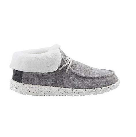 Hey Dude Shoes Women, No Tie Laces, Hey Dude Shoes, Affordable Shoes, Hey Dudes, Slip On Boots, Hey Dude, White Faux Fur, Comfort Shoes