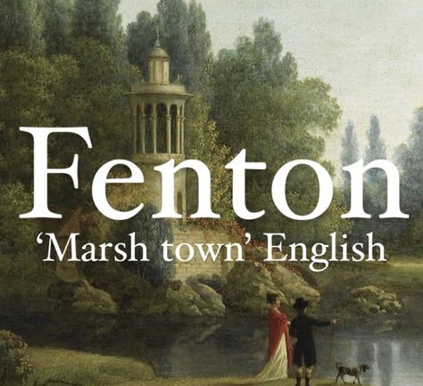 English baby boy name Fenton. Surnames And Meanings, Surname Meanings, Names For Towns, Fake Town Names, British Surnames, Cool Surnames, Fantasy Surnames, Fantasy Town Names, Kingdom Names