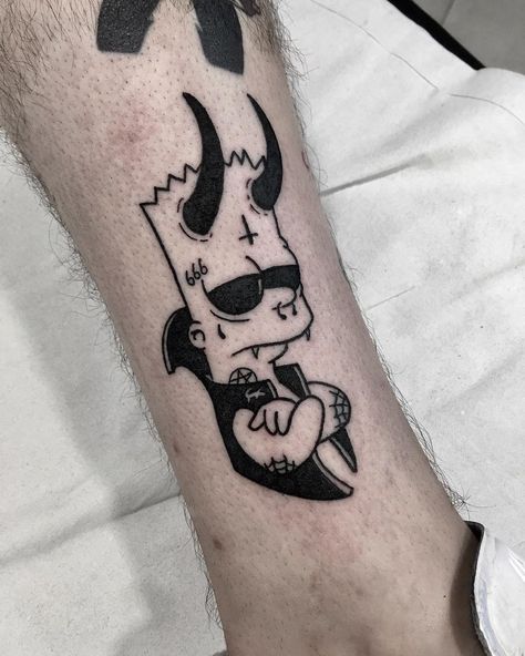 Acab Tattoo, Rabe Tattoo, Simpsons Tattoo, Medusa Tattoo Design, Card Tattoo Designs, Saved Tattoo, Creepy Tattoos, Small Tattoos For Guys, Badass Tattoos