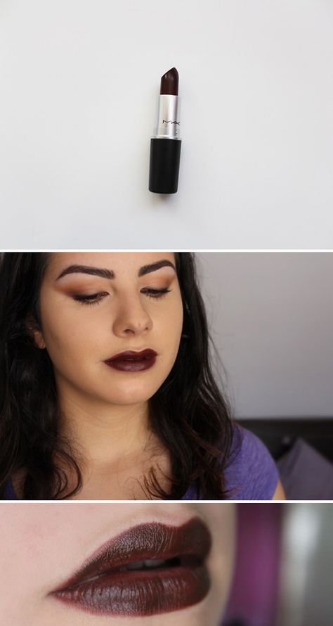 Film Noir - MAC. This is exactly what I'm looking for! MAC takes the win for lipstick.  They have a lot of good dark ones. Mac Film Noir, Mac Gloss, Black Lipstick, Gloss Black, Makeup Inspo, Makeup Ideas, Face Paint, Mac, Paint