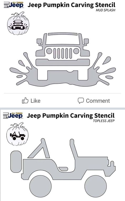 Jeep Pumpkin Carving Stencil, Halloween Jeep Tire Decorations, Jeep Stencil, Jeep Pumpkin Carving, Jeep Wrangler Halloween Ideas, Halloween Jeep Wrangler Decorations, Jeep Crafts, Jeep Life Decal, Jeep Swag