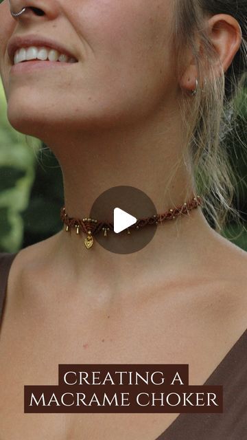 1,045 likes, 21 comments - zoessoulcraftsApril 2, 2024 on : "handmade macrame choker 🤎🐻 it’s available in my shop ✨ #soulcrafts #handmade #handmadejewelry #jewelry #macrame #macrameneckla..." Macrame Choker Tutorial, Macrame Choker, Diy Choker, Handmade Macrame, Macrame Necklace, I Shop, Choker, Macrame, Handmade Jewelry