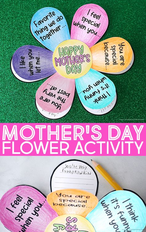 Free Printable Mother's Day Flower Activity #mothersday #mom #kidsactivities #freeprintable #mothersdaygiftidea #giftsformom #giftsforher #classroom #kidscrafts #printable #moms #mothersdaygift #coloring #mothersdaycraft Mother Teresa Art, Flower Activity, Mothers Day Coloring Cards, Mothers Day Crafts Preschool, Origami Paper Flowers, Gift Ideas Handmade, Easy Mother's Day Crafts, Mother's Day Printables, Mother's Day Projects