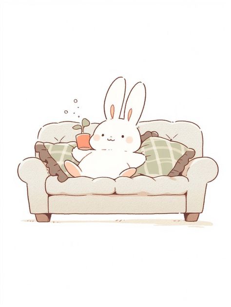 Chibi Bunny, Rabbit Illustration, Bunny Drawing, Kawaii Illustration, Anime Uwu, Bunny Pictures, Bunny Art, Mom Art, Cute Little Drawings