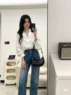 Korean Office Outfit, Stylish Looks For Women, Semi Casual Outfit Women, Semi Formal Outfits For Women, Formal Casual Outfits, Semi Casual Outfit, Korean Office, Smart Casual Women Outfits, Outfit Ideas Summer