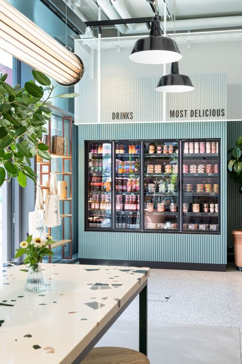 Modern Dispensary Design, Scandinavian Retail Design, Bakery Shop Design, Grocery Store Design, Supermarket Design, Coffee Shop Design, Cafe Interior Design, Parking Garage, Restaurant Interior Design