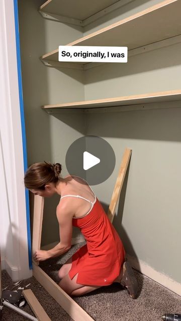 Morgan Renfro on Instagram: "Would you put your dogs crates into a closet!? 
I’m making a custom built in for our dogs kennels in our guest bedroom closet - today is day 3. 

I got the entire frame for the crate area built today. Originally I had planned on building around their wire kennels but one kennel was just a hair too big for the space. 
I’m using 3/4 inch oak plywood for the face frame and a kore run of the mill less expensive plywood for all of the additional supports. 
Tomorrow I’ll be painting & working on the doors!  #diy #diydogkennel #customdogkennel #customcloset #doityoirself #dogcratefurniture #dogcratecloset #dogroom #dogbedroom #dogbedroomideas" Built In Cabinet Dog Kennel, Dog Corner Living Room, Built In Pet Kennel, Disguised Dog Crate, Built In Dog Crate Bookcase, Mudroom With Built In Dog Crate, Mudroom Dog Kennel, Dog Kennel In Closet, Diy Dog Closet