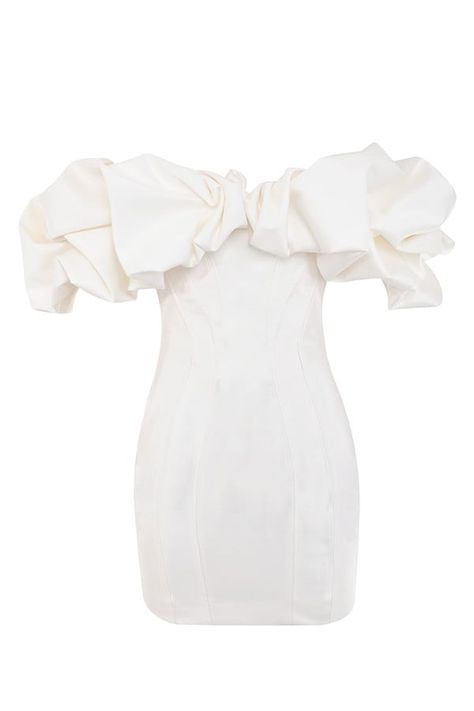 Hailey Baldwin's Wedding Rehearsal Dress Is Cute, but Her Bow Heels Are Next-Level Dreamy Senior Brunch, Ruffle Bodycon Dress, Strapless Ruffle Dress, Summer Dress Women, Ruffle Bodycon, Fotografi Digital, Duchess Satin, Black Off Shoulder, White Dress Party