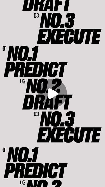 Carlos on Instagram: "Predict, draft, execute - #motiondesign #kinetic #kineticart #motion #motiongraphics #type #typeanimation #animation #buckuback #youaretypography #goodtype #afterffects" Type In Motion, Type Motion Graphics, Kinetic Type Animation, Kinetic Animation, Kinetic Typography Motion Graphics, Animated Type, Typography Motion Graphics, Type Motion, Motion Typography