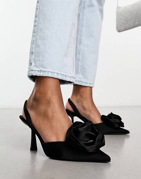 Heels | High, Platform and Chunky Heels for Women | ASOS Holiday Party Shoes, Flower Heels, Mid Heel Shoes, Asos Shoes, Satin Shoes, Block Heel Shoes, Pointed Heels, Party Shoes, Scandal