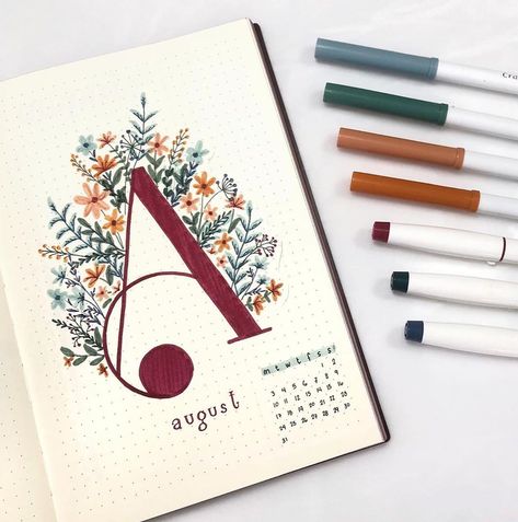 August Bullet Journal Spreads and Ideas #bulletjournal #bujo #bulletjournalspreads #bulletjournalinspo August Cover Page, August Bullet Journal, Bullet Journal Spreads, Bullet Journal 2019, Journal Layouts, Bullet Journal Ideas Templates, Creating A Bullet Journal, Bullet Journal Paper, Bujo Ideas