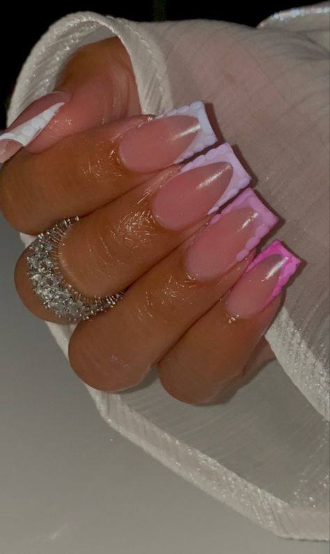 Croc Pink Nails, Pink Croc French Tip Nails, Croc Print French Tip Nails Short, Croc Design Nails, Croc Print French Tip Nails, Croc Print Nails, Croc Nails, Clean Vibes, Alien Birthday