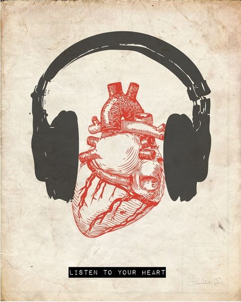 listen to your heart Freetime Activities, Art Musical, Listen To Your Heart, Creation Art, Music Aesthetic, I Love Music, Music Wallpaper, Heart Art, Music Love