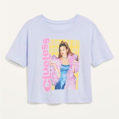 Clueless Cropped T-Shirt. Officially Licensed, Brand New With Tags. Please Comment With Any Questions Before Purchasing! Old Navy Outfits, Navy Crop Top, Baby Tee Shirts, Athletic Crop Top, Pop Culture Tshirts, Tie Dye Crop Top, Cropped T Shirt, Top T Shirt, Clueless