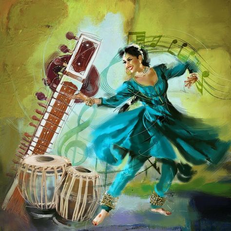 Musical Feet — Kathak. One of the oldest dance forms in Indian… | by Local Turn On | Medium Kathak Dance, Dance Of India, Dancer Painting, Dancing Drawings, Indian Classical Dance, Dance Paintings, Corporate Art, Music Painting, Female Art Painting