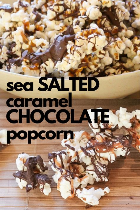 French Pixie, Zebra Popcorn, Popcorn Recipes Chocolate, Chocolate Drizzled Popcorn, Popcorn Recipes Sweet, Popcorn Recipes Easy, Salty Sweet Snacks, Popcorn Recipes Caramel, Salted Caramel Popcorn