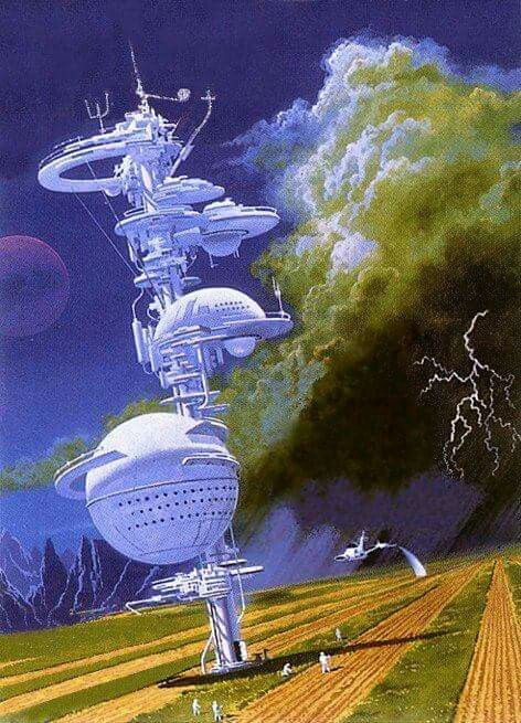 Dean Ellis. Shared from fb. Interesting Scenery, John Harris, Novel Game, Art Spatial, 70s Sci Fi Art, Arte Peculiar, Science Fiction Illustration, Beyond The Horizon, Psy Art