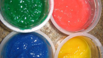 Homemade Finger Paint Recipe - Food.com Finger Paint Recipe, Homemade Finger Paint, Paint Wash, Paint Recipe, Finger Paints, Finger Paint, In The Bathtub, Dish Washing, Clear Gel