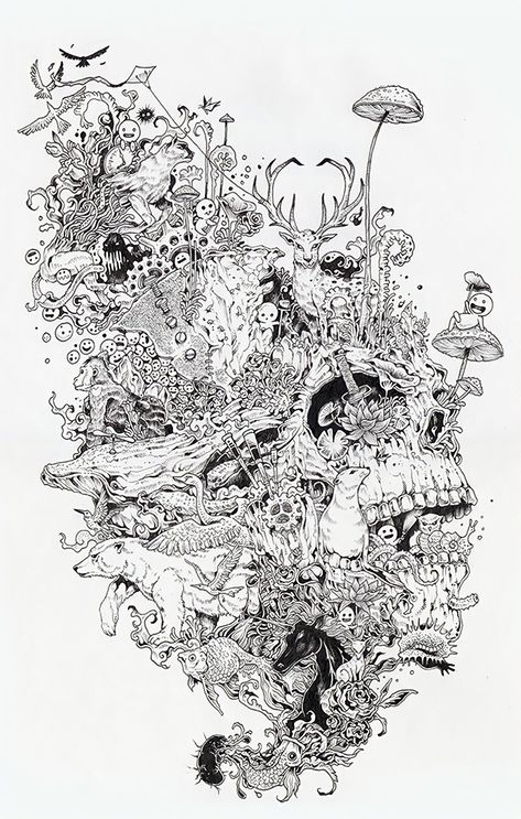 adult coloring pages. Animorphia Coloring Book, Jack Harrison, Animorphia Coloring, Christmas Vignette, Gnomes Clipart, Free Kids Coloring Pages, Skull Coloring Pages, Kerby Rosanes, Card Catalog